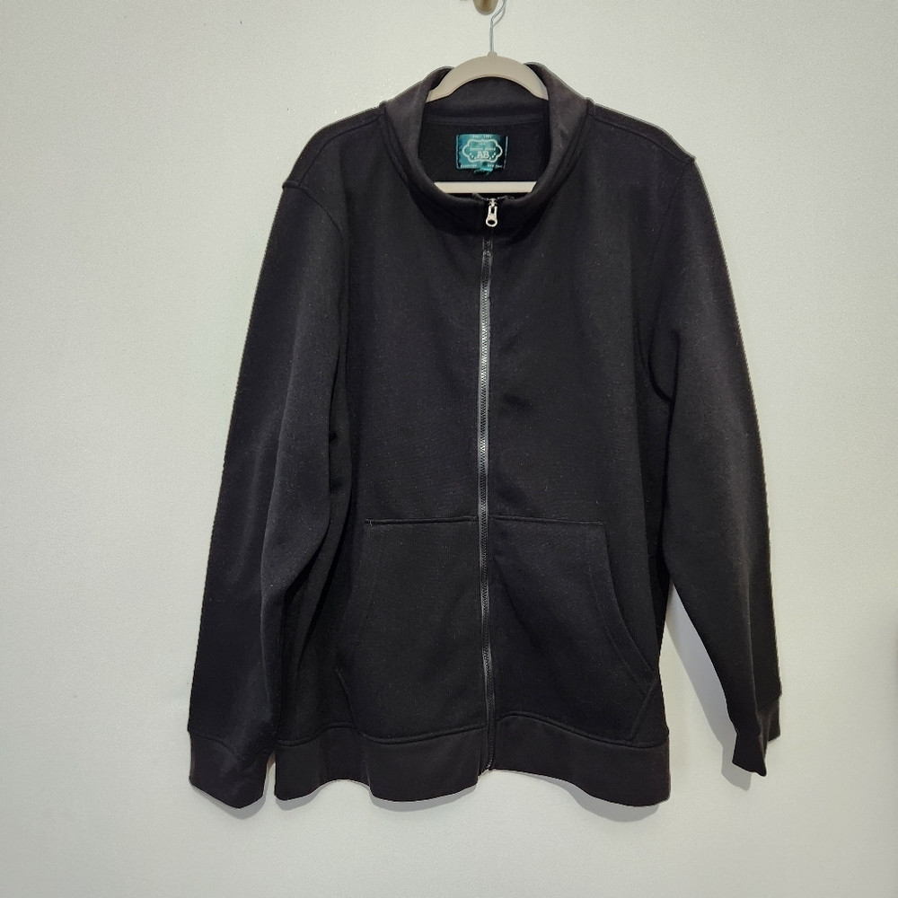 Arthur Beale Brooklyn NY Technical Knit Zip Coat Quilted Elbow Patch Men's XL